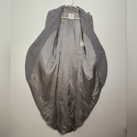 Elegant Gray Women's Blazer Coat Size 4 Vintage Y2K - Picture 8 of 16